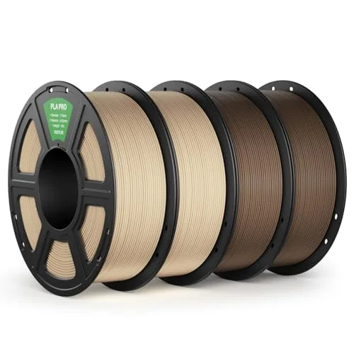 Deeplee3D DEEPLEE PLA PRO Filament, Stronger Toughness 3D Printer Filament 4KG, PLA Filament Dimensional Accuracy +/-, Neatly Wound, Fits Most FDM 3D Printer, Beige and Braun