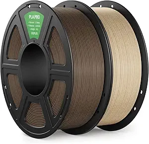 Deeplee3D DEEPLEE PLA PRO Filament, Stronger Toughness 3D Printer Filament 2KG, PLA Filament Dimensional Accuracy +/-, Neatly Wound, Fits Most FDM 3D Printer, Beige and Braun