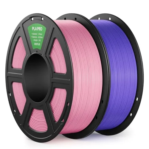 Deeplee3D DEEPLEE PLA PRO Filament, Stronger Toughness 3D Printer Filament 2KG, PLA Filament Dimensional Accuracy +/-, Neatly Wound, Fits Most FDM 3D Printer, Pink and Purple