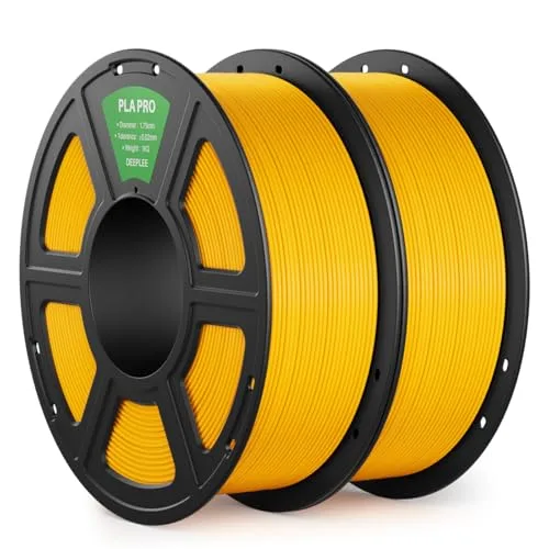 Deeplee3D DEEPLEE PLA PRO Filament, Stronger Toughness 3D Printer Filament 2KG, PLA Filament Dimensional Accuracy +/-, Neatly Wound, Fits Most FDM 3D Printer, Sunflower Yellow