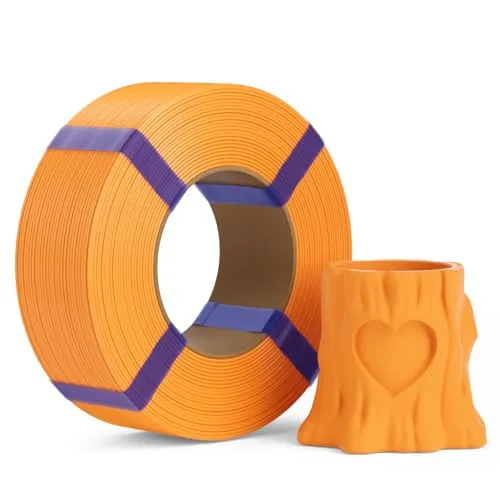 Deeplee3D DEEPLEE PLA Basic Refill Filament, No Spool 3D Printer Filament, Dimensional Accuracy +/-, Fits for Most FDM 3D Printers, 1KG Orange
