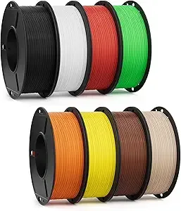 Deeplee3D DEEPLEE Rapid PLA Plus Filament 8 Pack 250g Bundle, High Speed 3D Printer Filament Up to/s, PLA+ Filament Dimensional Accuracy +/-, Black/White/Red/Green/Orange/Yellow/Brown/Beige