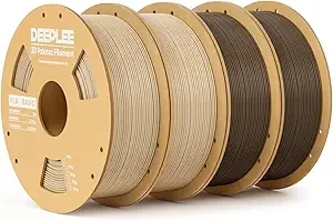 Deeplee3D DEEPLEE Basic PLA Filament, 3D Printer Filament, Beige & Brown 4kg
