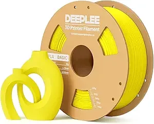 Deeplee3D DEEPLEE Basic PLA Filament, 3D Printer Filament, Yellow 1kg