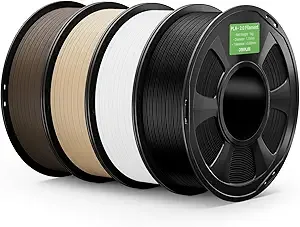 Deeplee3D DEEPLEE PLA+ 2.0 Filament, 3D Printer Filament, Upgrade PLA Plus 3D Printer Filament, High Speed PLA+ Filament for Most FDM 3D Printer, Black White Beige & Brown 4kg