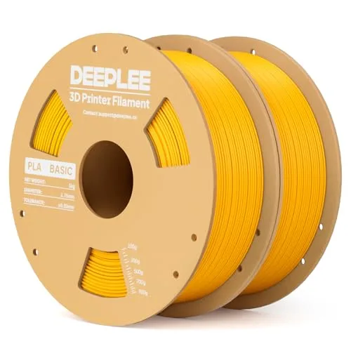 Deeplee3D DEEPLEE Basic PLA Filament, 3D Printer Filament, Sunflower Yellow 2kg