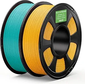 Deeplee3D DEEPLEE PLA+ 2.0 Filament, 3D Printer Filament, High Speed PLA+ Filament for Most FDM 3D Printer, Sunflower Yellow & Turquoise 2kg