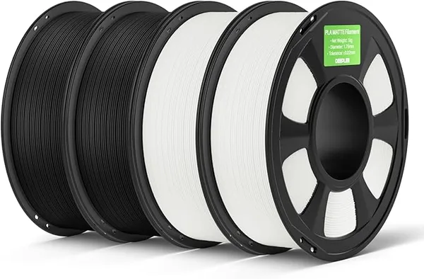 Deeplee3D DEEPLEE Matte PLA Filament, 4kg Black & White, 3D Printer Filament Dimensional Accuracy +/-, Smooth Texture, Fits for Most FDM 3D Printers