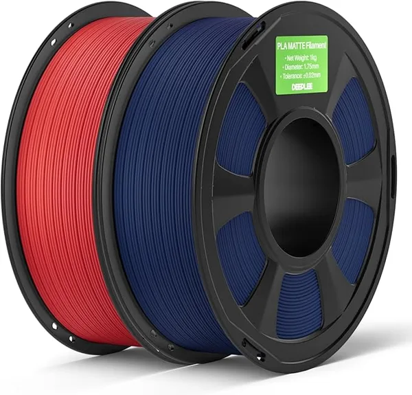 Deeplee3D DEEPLEE Matte PLA Filament, 2kg Ruby Red & Navy Blue, 3D Printer Filament Dimensional Accuracy +/-, Smooth Texture, Fits for Most FDM 3D Printers