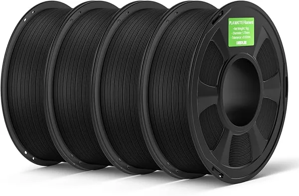 Deeplee3D DEEPLEE Matte PLA Filament, 4kg Black, 3D Printer Filament Dimensional Accuracy +/-, Smooth Texture, Fits for Most FDM 3D Printers