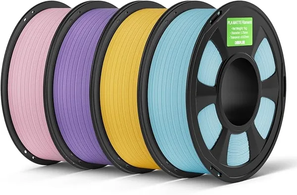 Deeplee3D DEEPLEE Matte PLA Filament, 4kg Sakura Pink & Lavender Purple & Sunshine Yellow & Ice Blue, 3D Printer Filament Dimensional Accuracy +/-, Smooth Texture, Fits for Most FDM 3D Printers