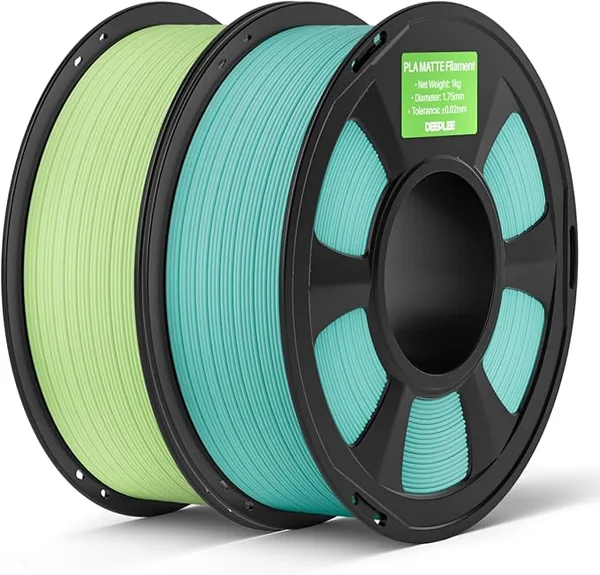 Deeplee3D DEEPLEE Matte PLA Filament, 2kg Mint Green & Teal Green, 3D Printer Filament Dimensional Accuracy +/-, Smooth Texture, Fits for Most FDM 3D Printers
