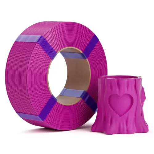 Deeplee3D DEEPLEE PLA Basic Refill Filament, No Spool 3D Printer Filament, Dimensional Accuracy +/-, Fits for Most FDM 3D Printers, 1KG Magenta