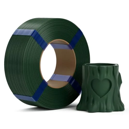 Deeplee3D DEEPLEE PLA Basic Refill Filament, No Spool 3D Printer Filament, Dimensional Accuracy +/-, Fits for Most FDM 3D Printers, 1KG Dark Green