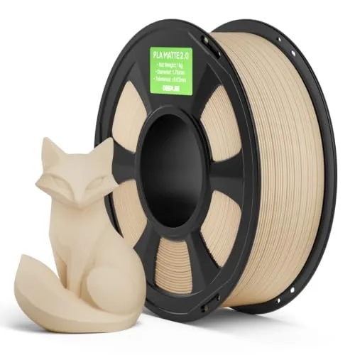 Deeplee3D DEEPLEE Matte PLA 2.0 Filament, 3D Printer Filament Dimensional Accuracy +/-, No Clogging, Smooth Texture, 1KG Beige