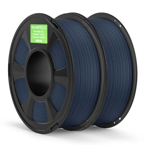Deeplee3D DEEPLEE Matte PLA 2.0 Filament, 3D Printer Filament Dimensional Accuracy +/-, No Clogging, Smooth Texture, 2KG Navy Blue