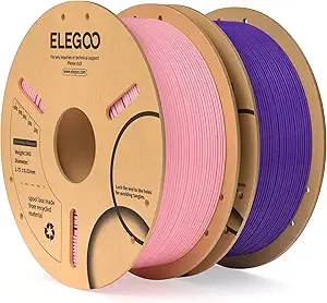 Elegoo ELEGOO PLA Filament Pink & Purple 2KG, 3D Printer Filament Dimensional Accuracy +/-, 2 Pack 1kg Cardboard Spool(2.2lbs) 3D Printing Filament Fits for Most FDM 3D Printers