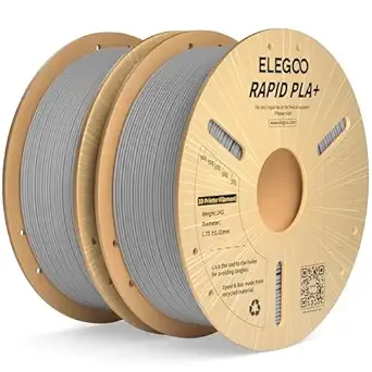 Elegoo ELEGOO Rapid PLA Plus Filament Gray 2KG, PLA+ 3D Printer Filament for/s High Speed Printing, Dimensional Accuracy +/-, 2 Pack 1kg Cardboard Spool(2.2lbs)