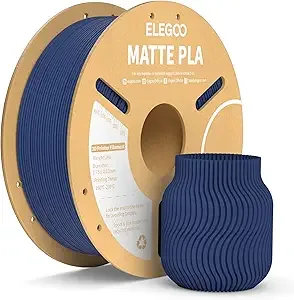 Elegoo ELEGOO Matte PLA Filament Navy Blue 1KG 3D Printer Filament Dimensional Accuracy +/-, 1kg Carboard Spool (2.2lbs) Fits for Most FDM 3D Printers