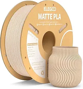 Elegoo ELEGOO Matte PLA Filament Beige 1KG 3D Printer Filament Dimensional Accuracy +/-, 1kg Carboard Spool (2.2lbs) for Most FDM 3D Printers