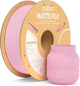 Elegoo ELEGOO Matte PLA Filament Sakura Pink 1KG 3D Printer Filament Dimensional Accuracy +/-, 1kg Carboard Spool (2.2lbs) for Most FDM 3D Printers