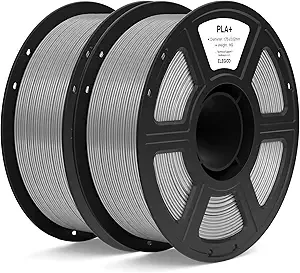 Elegoo ELEGOO PLA+ Filament Gray 2KG, High Toughness PLA Plus 3D Printer Filament Dimensional Accuracy +/-, 2pcs 1kg Spool(2.2lbs) Fits for Most FDM 3D Printers