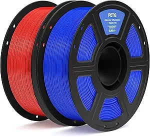 Elegoo ELEGOO PETG Filament Red & Blue 2KG, 3D Printer Filament Dimensional Accuracy +/-, 2pcs 1kg Spool(2.2lbs) Fits for Most FDM 3D Printers