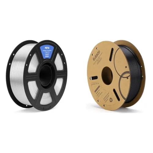 Elegoo ELEGOO PETG Filament Transparent 1KG&PLA Filament Black 1KG