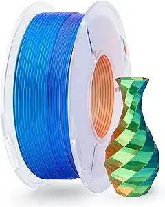 Elegoo ELEGOO Silk PLA Filament Triple Colors Orange Blue Purple 250g, Shiny Tri-Color 3D Printer Filament Dimensional Accuracy +/-, 250g Spool Fits for Most FDM 3D Printers