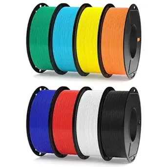 Elegoo ELEGOO 250g PLA Plus Filament Bundle, 8 Colors 3D Printer Filaments Dimensional Accuracy +/-, 8 Pack 250g Spool, Black/White/Red/Dark Blue/Orange/Yellow/Sky Blue/Sea Green