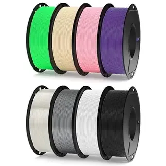 Elegoo ELEGOO 250g PLA Plus Filament Bundle, 8 Colors 3D Printer Filaments Dimensional Accuracy +/-, 8 Pack 250g Spool Black/White/Space Grey/Translucent/Beige/Neon Green/Pink/Purple