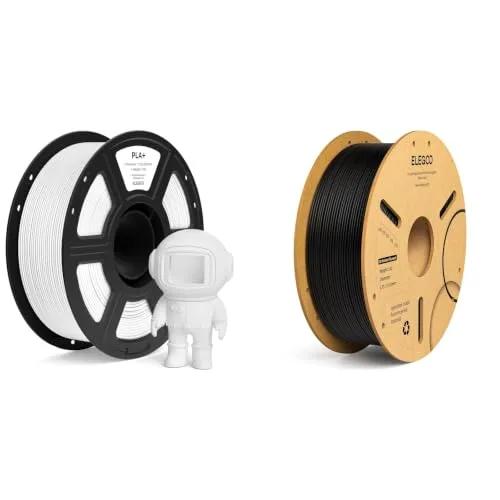 Elegoo ELEGOO PLA+ Filament White 1KG & PLA+ Filament Black 1KG