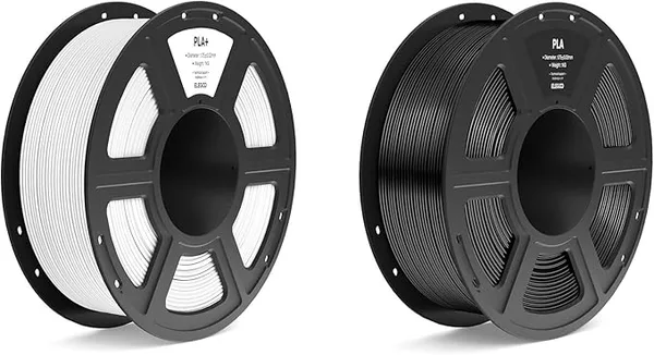 Elegoo PLA+ Filament White 1KG & PLA Filament Black 1KG