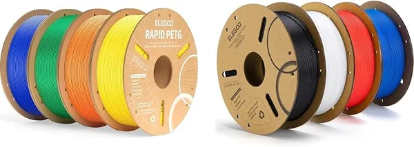 Elegoo ELEGOO Rapid PETG Filament 4KG & PLA Filament 4KG 8 Colors
