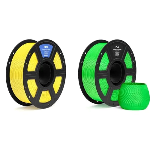 Elegoo ELEGOO PETG Filament Yellow 1KG & PLA Filament Neon Green 1KG