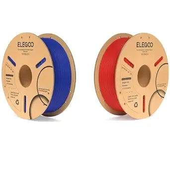 Elegoo PLA Filament Dark Blue 1KG & PLA Plus Filament Red 1KG