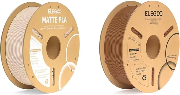 Elegoo ELEGOO PLA Plus Filament Brown 1KG & Matte PLA Filament Beige 1KG