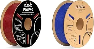Elegoo PLA PRO Filament Burgundy Red 1KG & PLA Plus Filament Dark Blue 1KG
