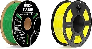 Elegoo ELEGOO PLA PRO Filament Green 1kg & PLA Filament Yellow 1KG