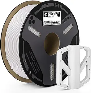 Elegoo ELEGOO Glass Fiber PETG Filament White 1KG, PETG-GF 3D Printing Filament High Stiffness, Electrical Insulation and Weather Resistant 1KG(2.2lbs) Spool Fits for Most FDM 3D Printers