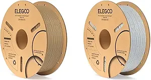 Elegoo ELEGOO Wood PLA Filament 1KG & Marble PLA Filament 1KG