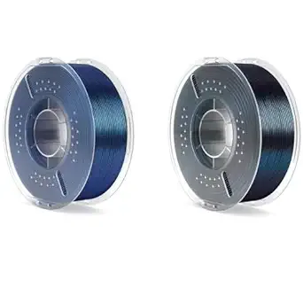 Elegoo PLA Filament Galaxy Peacock Blue 1KG & PLA Filament Galaxy Black 1KG