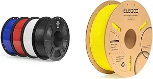 Elegoo PLA Filament Bundle 4KG & PLA Plus Filament Yellow 1KG