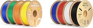 Elegoo Rapid PETG Filament Bundle 4KG & Rapid PLA Plus Filament Bundle 4KG