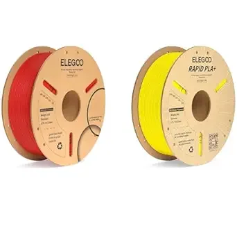 Elegoo PLA Plus Filament Red 1KG & Rapid PLA Plus Filament Yellow 1KG