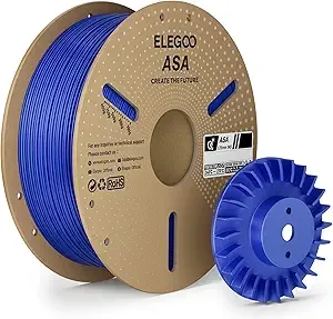 Elegoo ELEGOO ASA Filament Blue 1KG, UV & Weather Resistant 3D Printer Filament for Outdoor Functional Parts, High Impact Strength Engineering Grad 1kg Spool (2.2lbs) Fit for FDM Printers