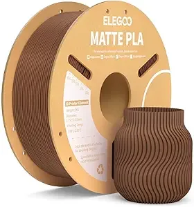 Elegoo ELEGOO Matte PLA Filament Earth Brown 1KG 3D Printer Filament Dimensional Accuracy +/-, 1kg Carboard Spool (2.2lbs) Fits for Most FDM 3D Printers