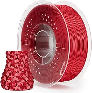 Elegoo ELEGOO Silk PLA Filament True Red 1KG, 3D Printer Filament Dimensional Accuracy +/-, 1kg Plastic Spool(2.2lbs) 3D Printing Filament Fits for Most FDM 3D Printers