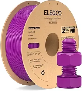 Elegoo ELEGOO ABS Filament Purple 1KG, Heat Resistant 3D Printer Filament High Toughness & Impact Resistance, 1kg spooll(2.2lbs) Fits for Most FDM Printer