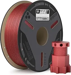 Elegoo ELEGOO Carbon Fiber PETG Filament Red 1KG, High Strength & Rigidity PETG-CF 3D Printing Filament, Abrasion Resistance for Functional Parts, 1kg(2.2lbs) Spool Fits for Most FDM 3D Printers